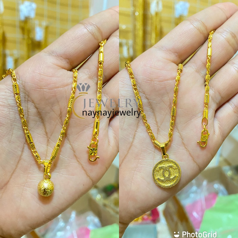 Kalung bambu warna 24k