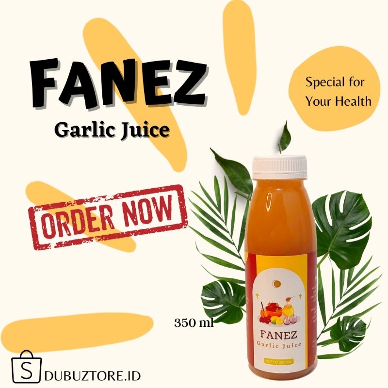 

FANEZ Garlic Juice (Jus Bawang Putih Tunggal Lemon Jahe Merah Cuka Apel Madu) 100% Homade