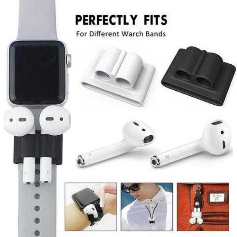 Primeira Silicone Case + Strap + Watch Wrist for AirPods 1&amp;2 Hitam - SY-5201