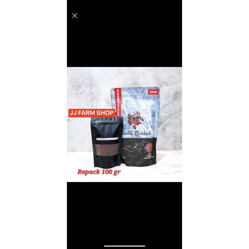 Quality goldfish super EXTREME plus SINKING 100gr super growth color black pakan pelet ikan koki koi