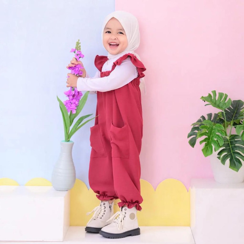 Jumpsuit Jumper Anak / Jumpsuit Anak Perempuan Overall Anak Crinkle