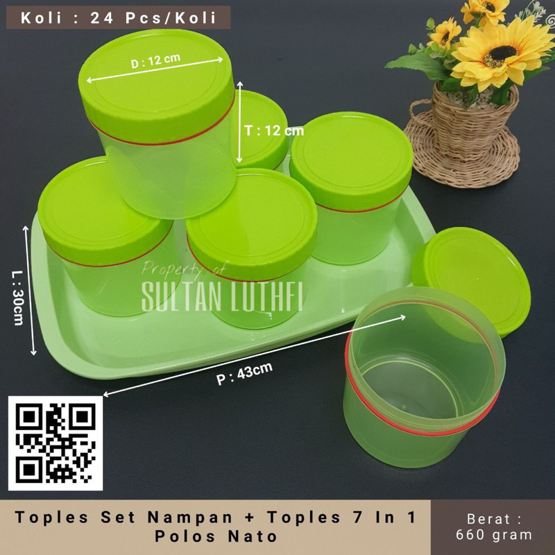 (1toples nampan set 7pcs toples set nampan tonam set plastik