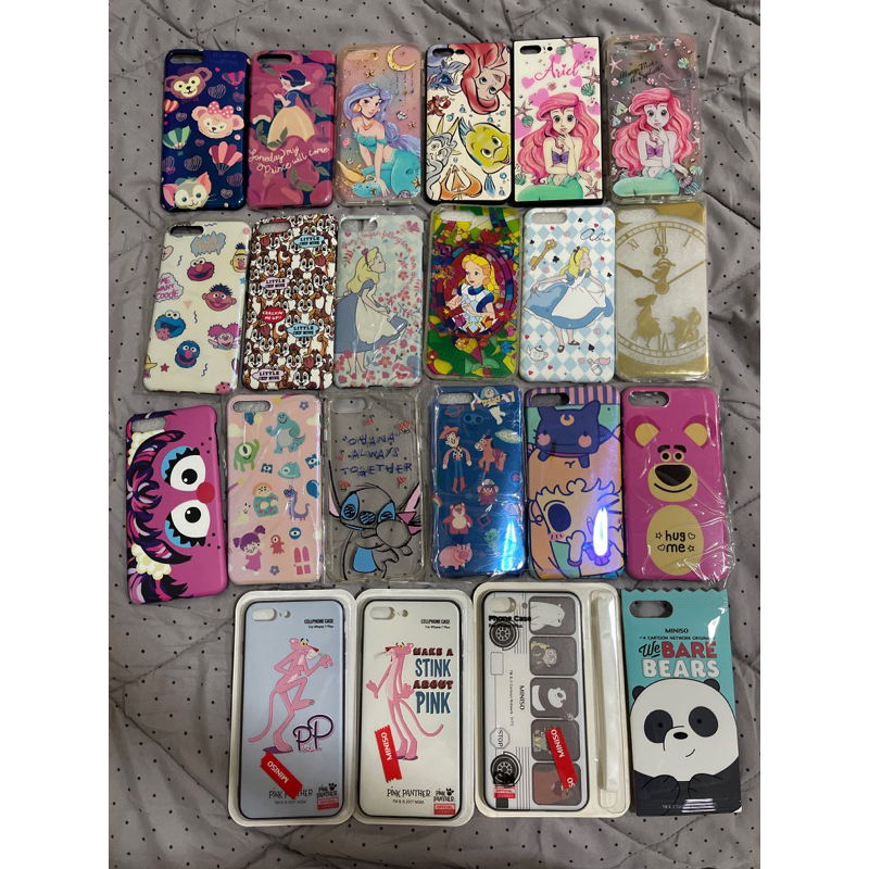 Case/Casing iPhone 7 plus Princess, WBB, pink panther, chip n dale, stitch, elmo, sailor moon, toy s