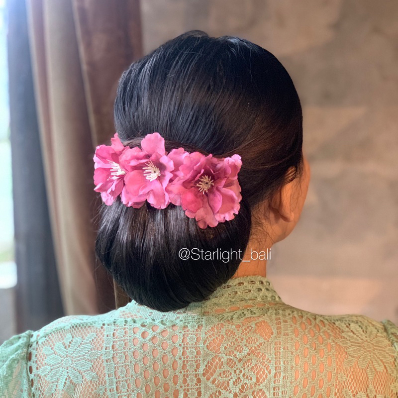 Sanggul bunga dahlia/sanggul modern/sanggul rambut sirkam/rambut ulir/karet ulir/rambut hairdo