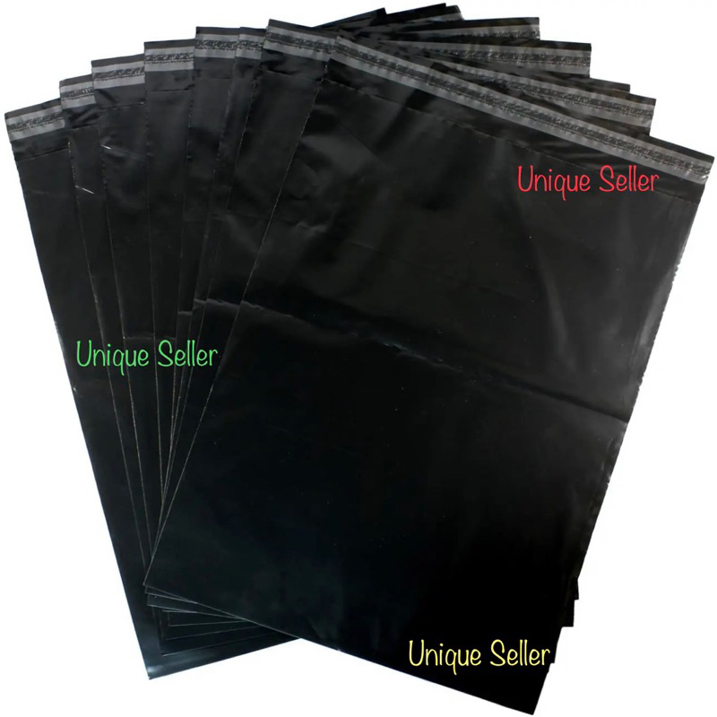 Polymailer Hitam HDPE Glossy Uk 17x30 20x30 20x40 cm isi 100 Lembar / Plastik Polymailer Hitam 17x30cm 20x30cm 20x40cm / Polimailer Hitam HD Uk 17 20 / Polymailer PE Hitam 17x30 20x30 20x40 cm