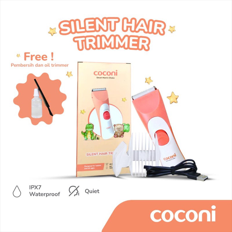 Coconi Portable Hair Clipper Rechargeable &amp; Silent Pencukur Rambut Elektrik bisa di cas