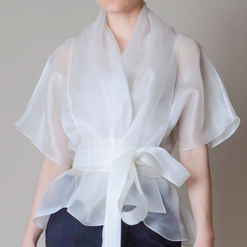 XEENA TOP / baǰu natal seragam natal / baju pesta wanita / outer organza / atasan organza / blouse w