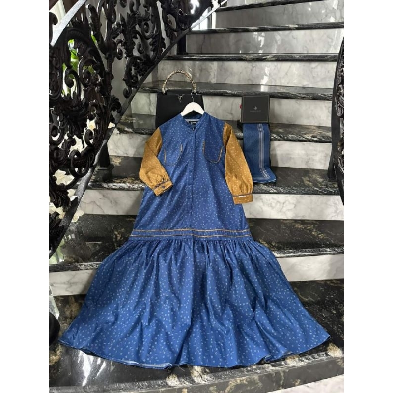 DRESS PRINTING ZAIDA DRESS JOURNEY SCARVES