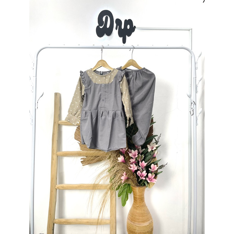 DRPKIDSWEAR - Gamis anak perempuan 2-3 tahun - TANIA ONE SET