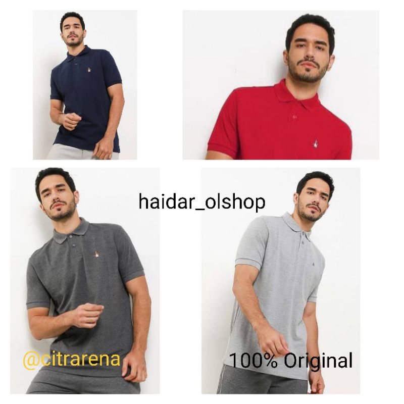 Original Hush Puppies Kaos Polo shirt Pria Tako Faldo Tango Ready