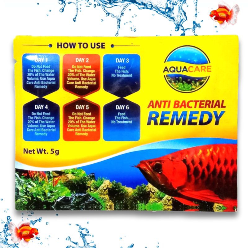 Obat ikan anti bakteri jamur AQUACARE REMEDY 5GR