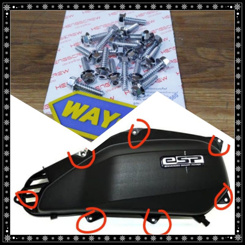 Baut filter Vario 125/150 original Thailand (7 biji)