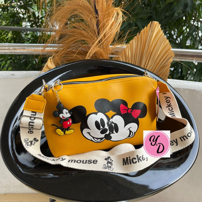 TAS SELEMPANG WANITA 2 RUANG MICKEY MOUSE / SLING BAG