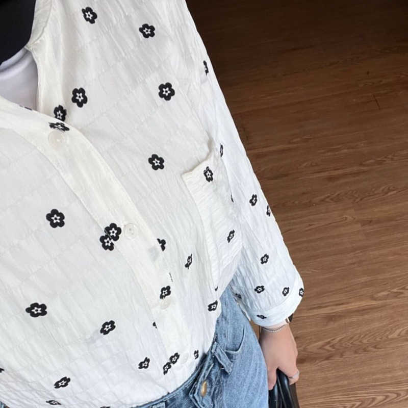 Kaleena Blouse - Blouse Crinkle - Blouse Motif - Blouse Korea - Blouse Wanita ~by Fivefourite.wear