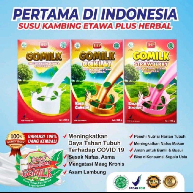 

Gomilk Susu kambing etawa plus herbal/susu gomilk herbal