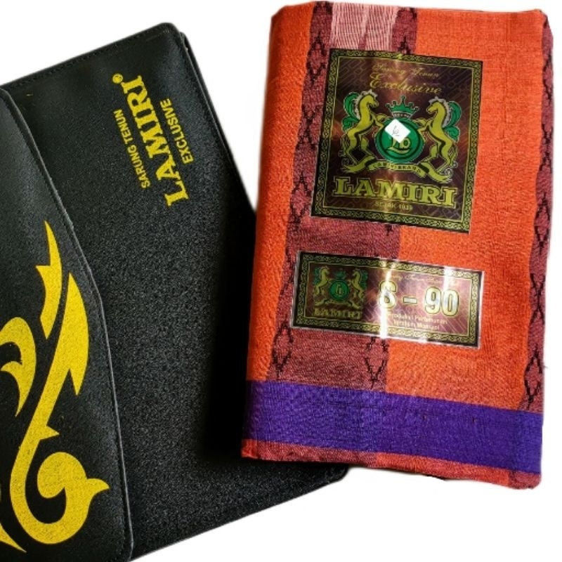 Sarung tenun lamiri Sutra 210 s90 Mgt sutra50 jahit tengah