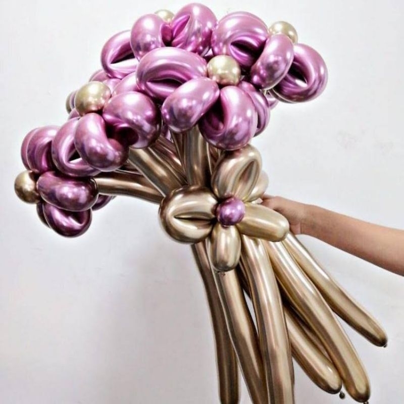 bucket balon flower twist buket baloon panjang bunga