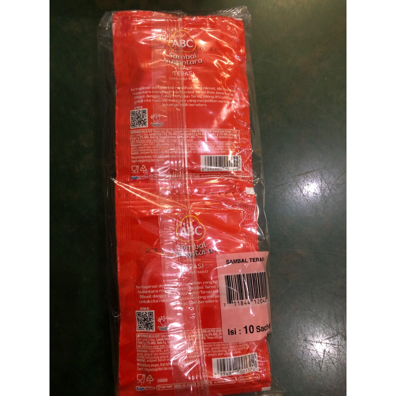 ABC Sambal Terasi 1 pak isi 10 Sachet