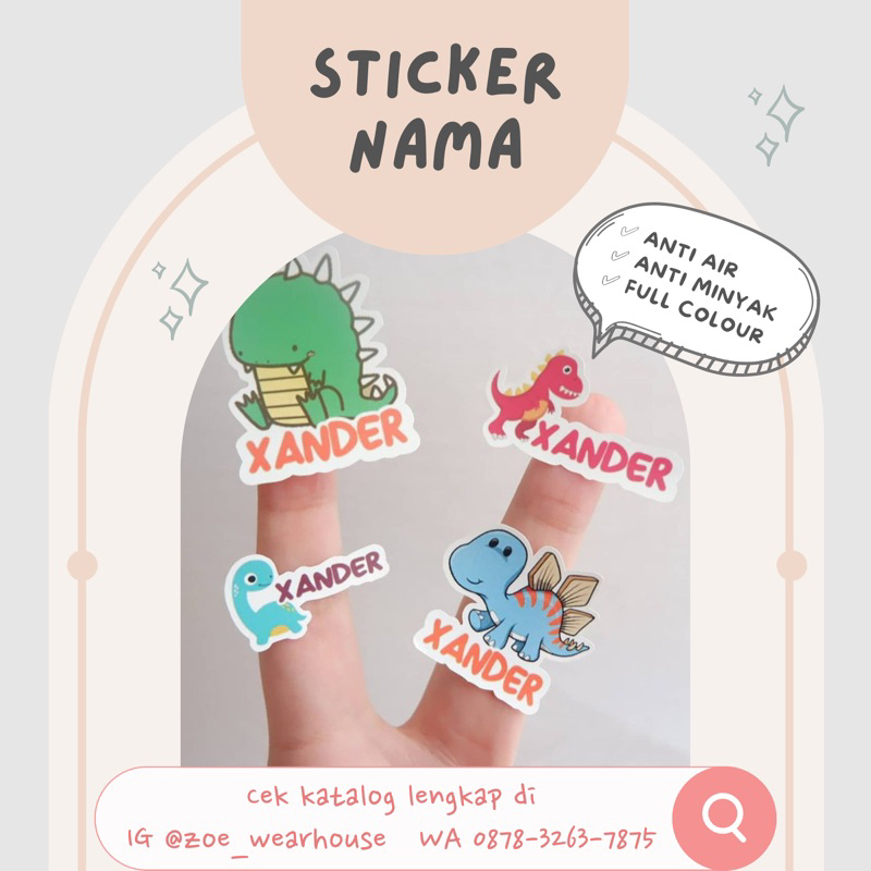 

Custom order sticker nama / sticker buku / sticker baju anak @zoe_wearhouse
