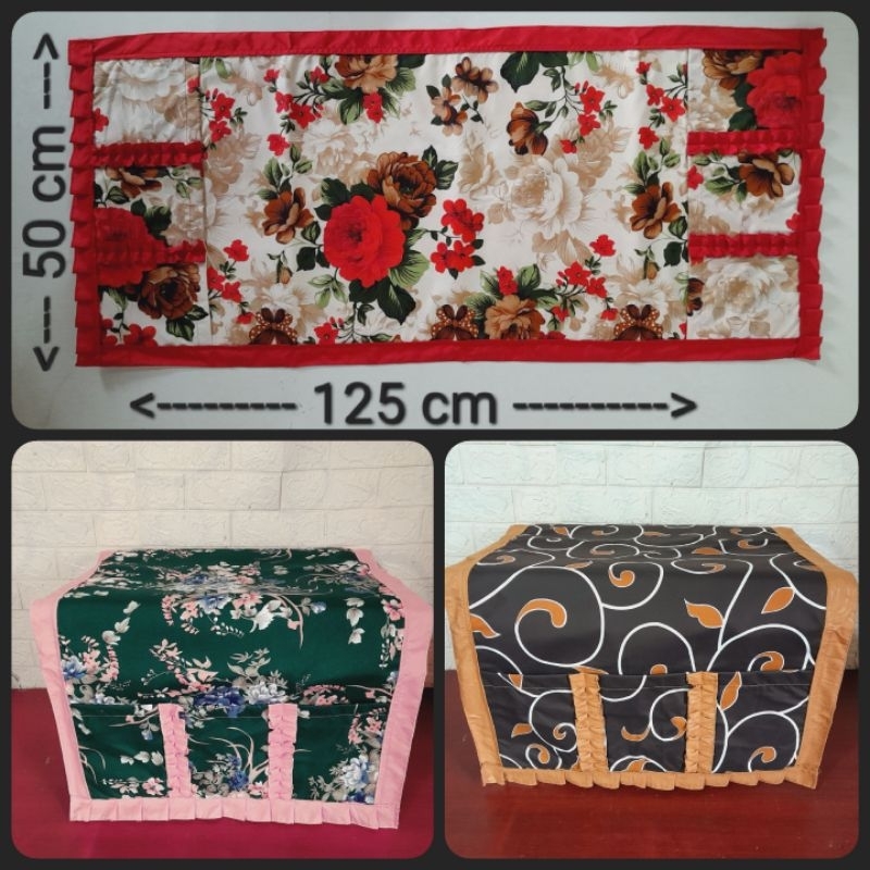 Cover Alas Kulkas Besar Jumbo 2 dua Pintu