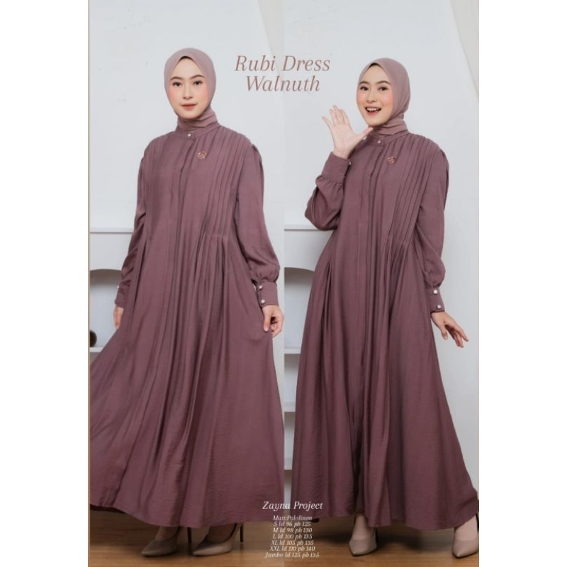GAMIS WANITA PREMIUM // GAMIS LEBARAN // RUBY DRESS BY ZAYNA PROJECT