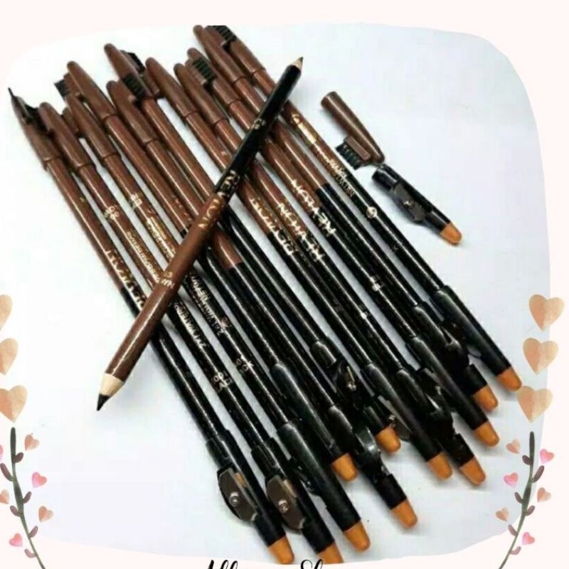 PENSIL ALIS REVLON 2in1 HITAM &amp; COKLAT LUSINAN