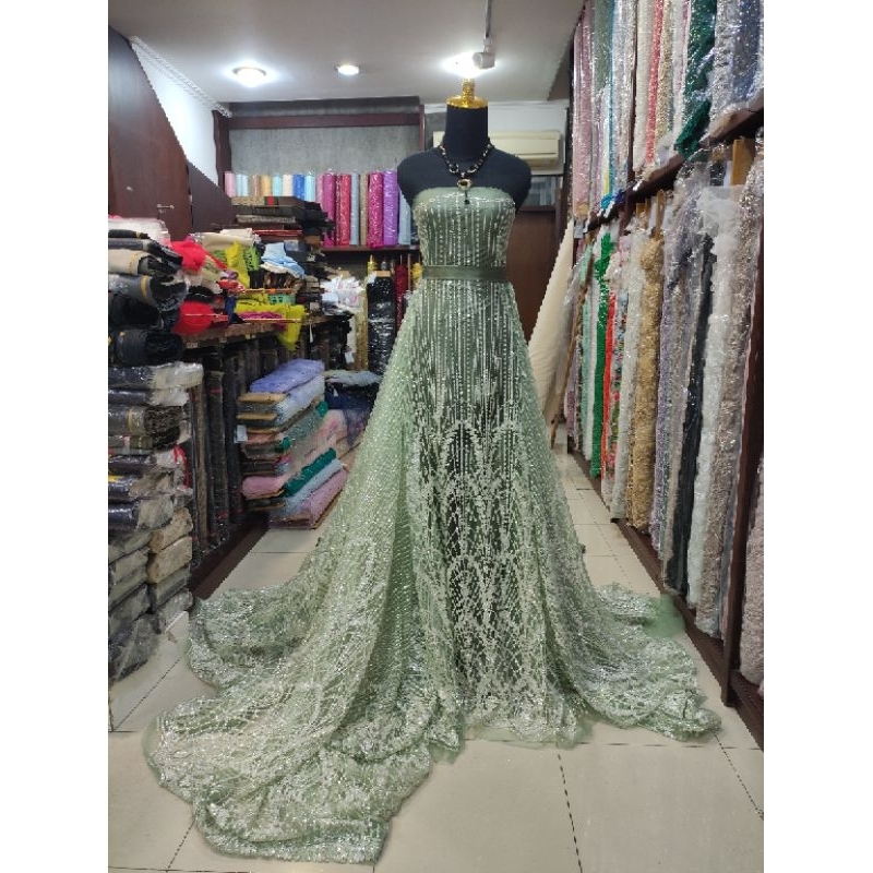 Kain Sugar Candy Crystal Tile Sugarcandy Dress Sapto Sage Green