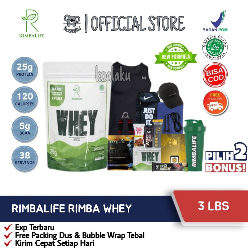 Rimbalife Rimba Whey 3lbs 2lbs 2 lbs 900 gr 3 lbs 1.35 kg Susu Whey Protein Rimba Life Rimbawhey