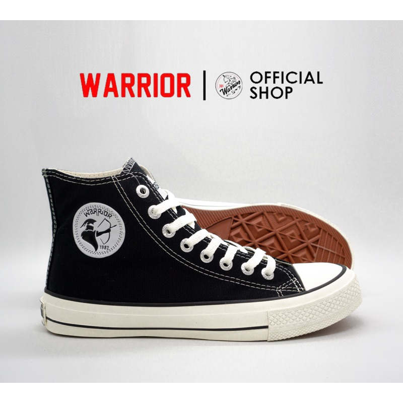 Warrior Athena Black White HC - Sepatu Sekolah - Sepatu Warior