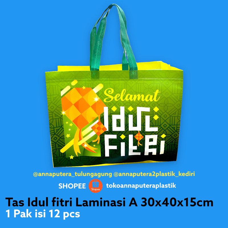 

Tas IDUL Fitri Laminasi A ukuran 30x40x15cm isi 12 pcs