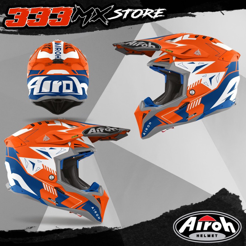 AIROH AVIATOR 3 SPIN FLUO ORANGE 2023 HELM TRAIL AIROH AVIATOR 3 2023