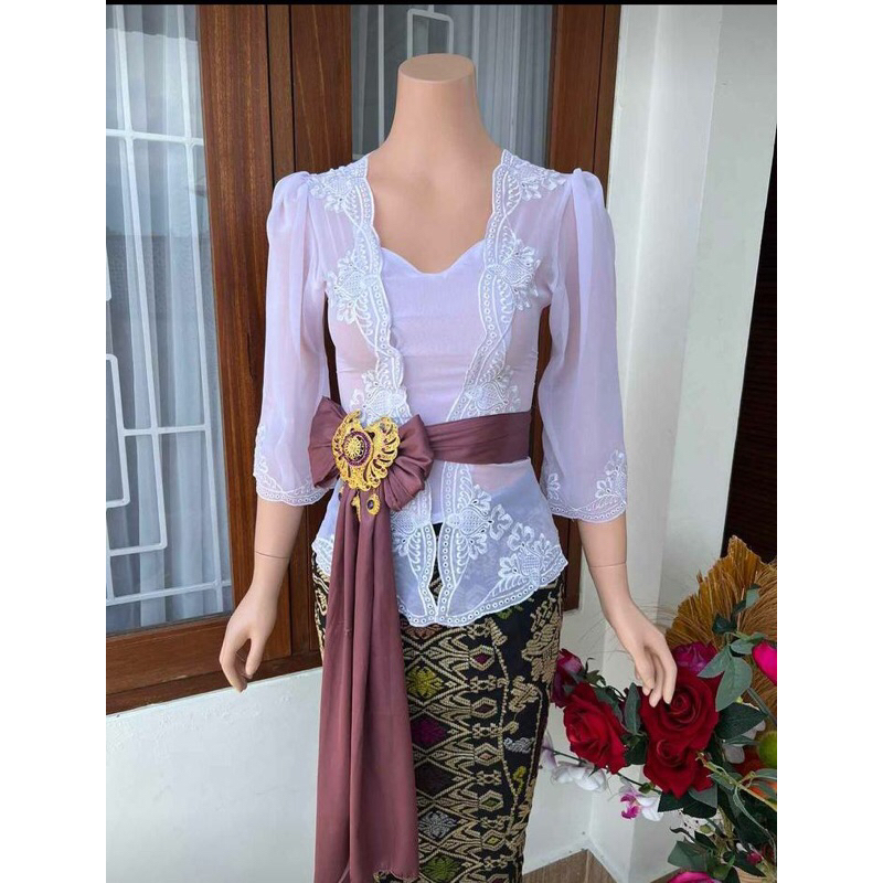 [COD] kebaya bordir terbaru kebaya bordir jadi/ kebaya jadi bali/ kebaya bali/ pakaian adat bali
