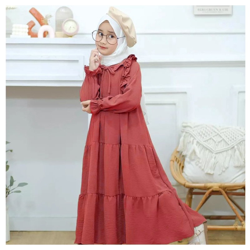 (Dress Saja) Gamis Anak Perempuan / Gamis Crinkle / Baju Muslim Anak Perempuan / Gamis Anak 2 Tahun / Baju Gamis Anak Perempuan / Dress Anak Perempuan 3 tahun / Gamis Anak Set Hijab Terbaru / Gamis Anak Terbaru 2022 Model Terbaru Syifa Kids