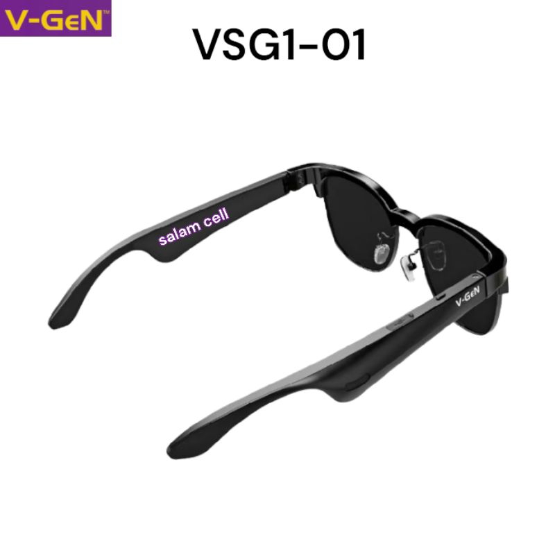 Kacamata Cerdas V-Gen VSG1 01 dengan Headphone Telinga SMART WIRELESS AUDIOEYEGLASSES Original Vgen