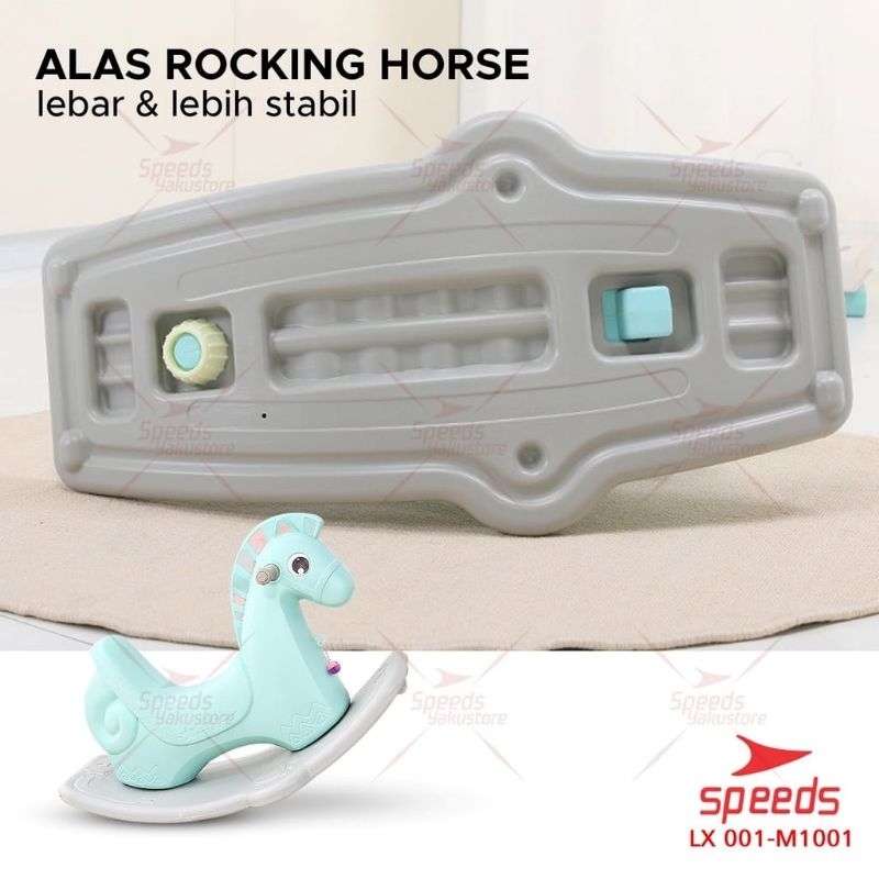 SPEEDS Mainan Anak Kuda Rocking Horse Mainan Kuda Prosotan Jungkat Jungkit M1001