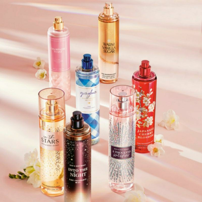 BATH &amp; BODY WORKS BBW BODY MIST 236 ML MIX PART 1/2 YOU'RE THE ONE MAGNOLIA CHARM FAIRYTALE OPEN SKY SWEET PEA CHAMPAGNE TOAST DAHLIA IN THE STARS STARLIT NIGHT SUNSET GLOW A THOUSAND WISHES SUNSHINE MIMOSA MAD ABOUT YOU DARK KISS INTO THE NIGHT