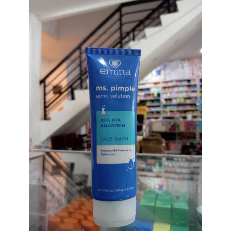 Emina Ms. Pimple Acne Solution Face Wash (Biru)