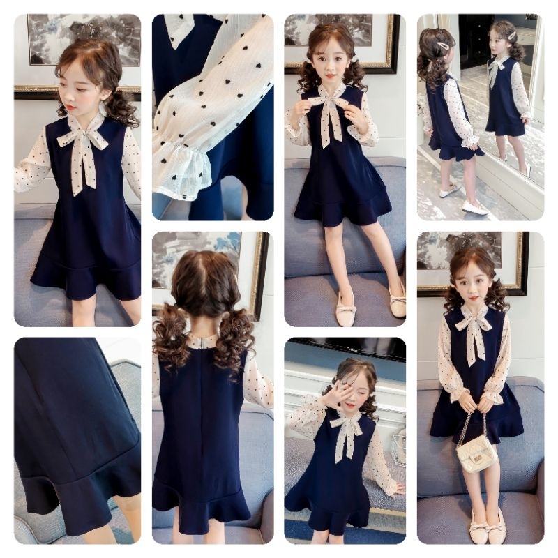 0-8TAHUN DRESS ANAK PEREMPUAN LENGAN PANJANG/ DRESS PESTA ANAK / GAUN PESTA ANAK PEREMPUAN