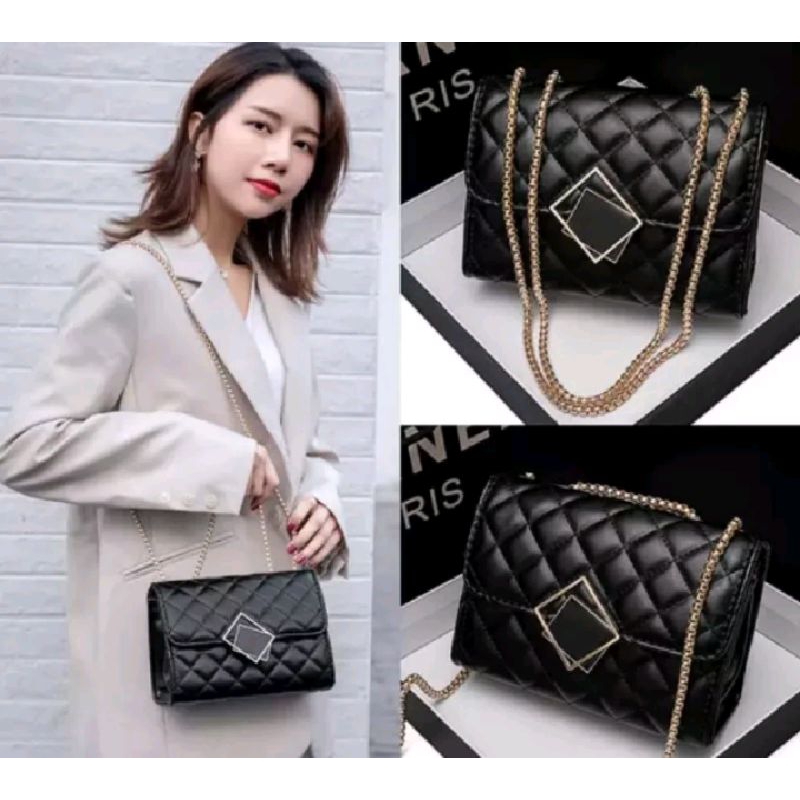 tas bahu/selempang wanita Luxury textur import