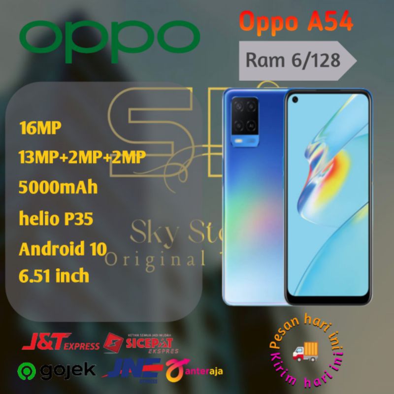 Oppo A54 [ Ram 6/128GB ] Garansi Resmi 100% Original