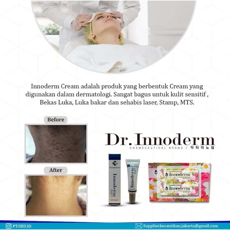 Innoderm cream plus krim anti iritasi anti kemerahan after treatment laser peeling dermaroller dermapen