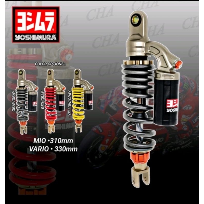 Shock Shockbreaker Belakang Tabung Model Evo/Ktc Racing/Yoshimura/uk-310mm/uk-330mm/Mio Soul Mio Smile Mio Sporty Mio GT Mio M3 Mio Z Fino Xeon Genio Scoopy Old/Vario 125 Vario 150 old new pnp