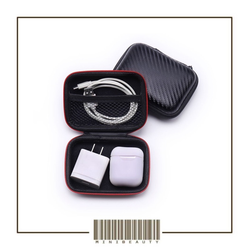 jumbo dompet pouch headset handsfree charger kabel persegi panjang