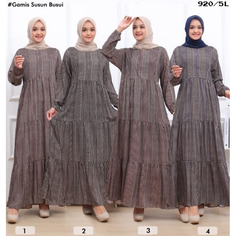 GAMIS GOZO MOTIF SALUR TERBARU STANDAR &amp; JUMBO