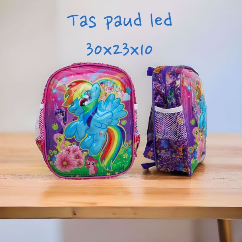 Ransel anak Paud Tas Sekolah Gambar Timbul Lampu Led Tas Anak Kudapony