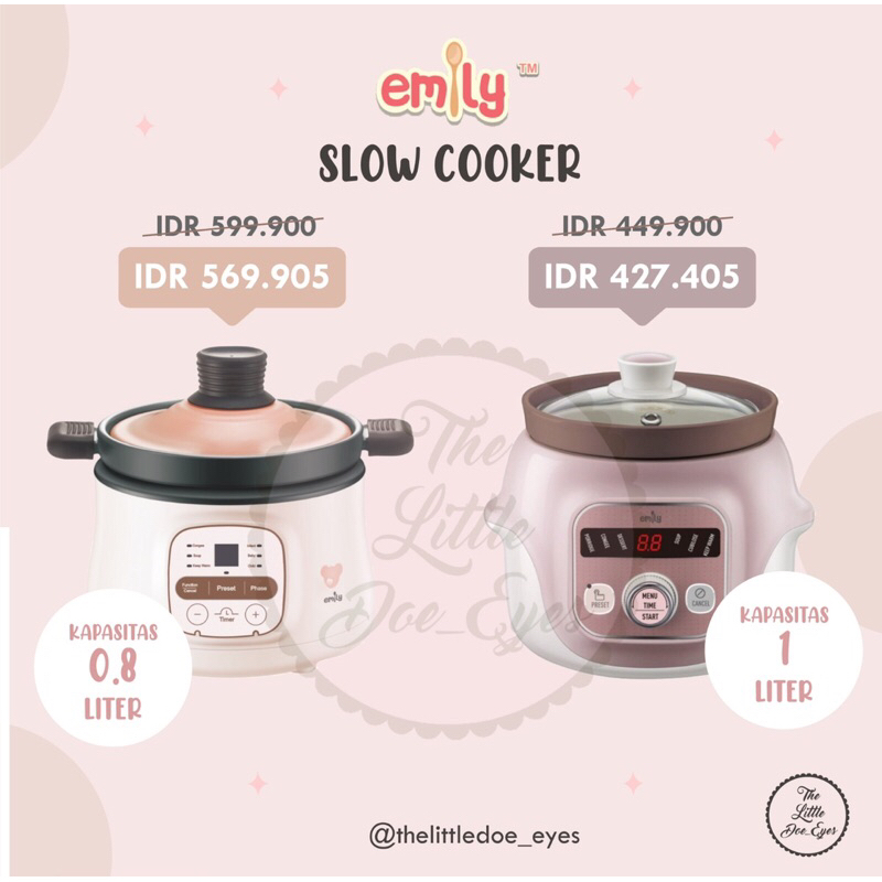 [READY] Bear Emily Electric Slow Cooker 1.0Liter 0.8Liter