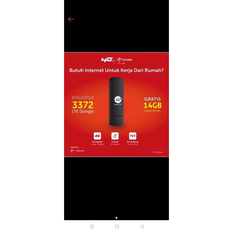 Modem Telkomsel 4G  Megafone Unlock Free14gb Resmi