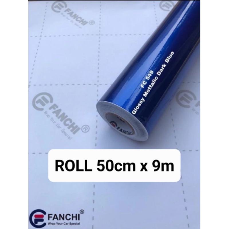 ROLL Sticker Fanchi FC549 Candy Glossy Mettalic Blue 50cm×9m ROLL