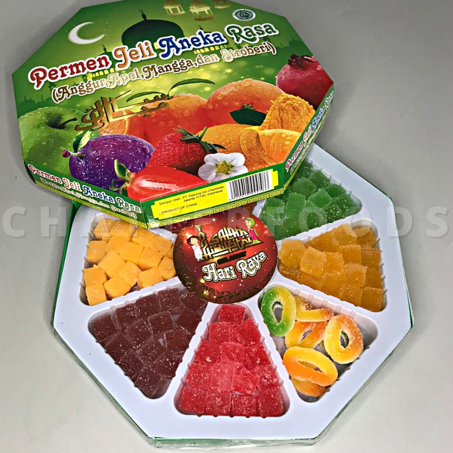 

Manisan Kotak Jeli 500gr/ Cemilan Ramadhan Halal Jelly Aneka 8 Rasa