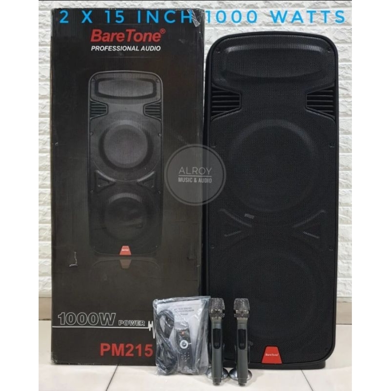 Speaker Portabel Baretone PM215 Double 15 inci Bluetooth